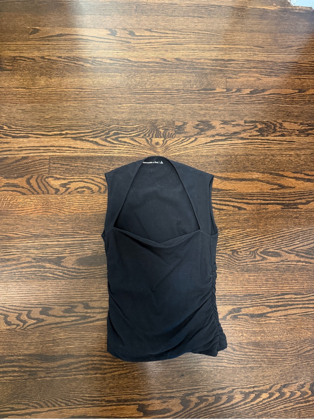 Abercrombie Sleeveless Black Ruched Women's Tank Top